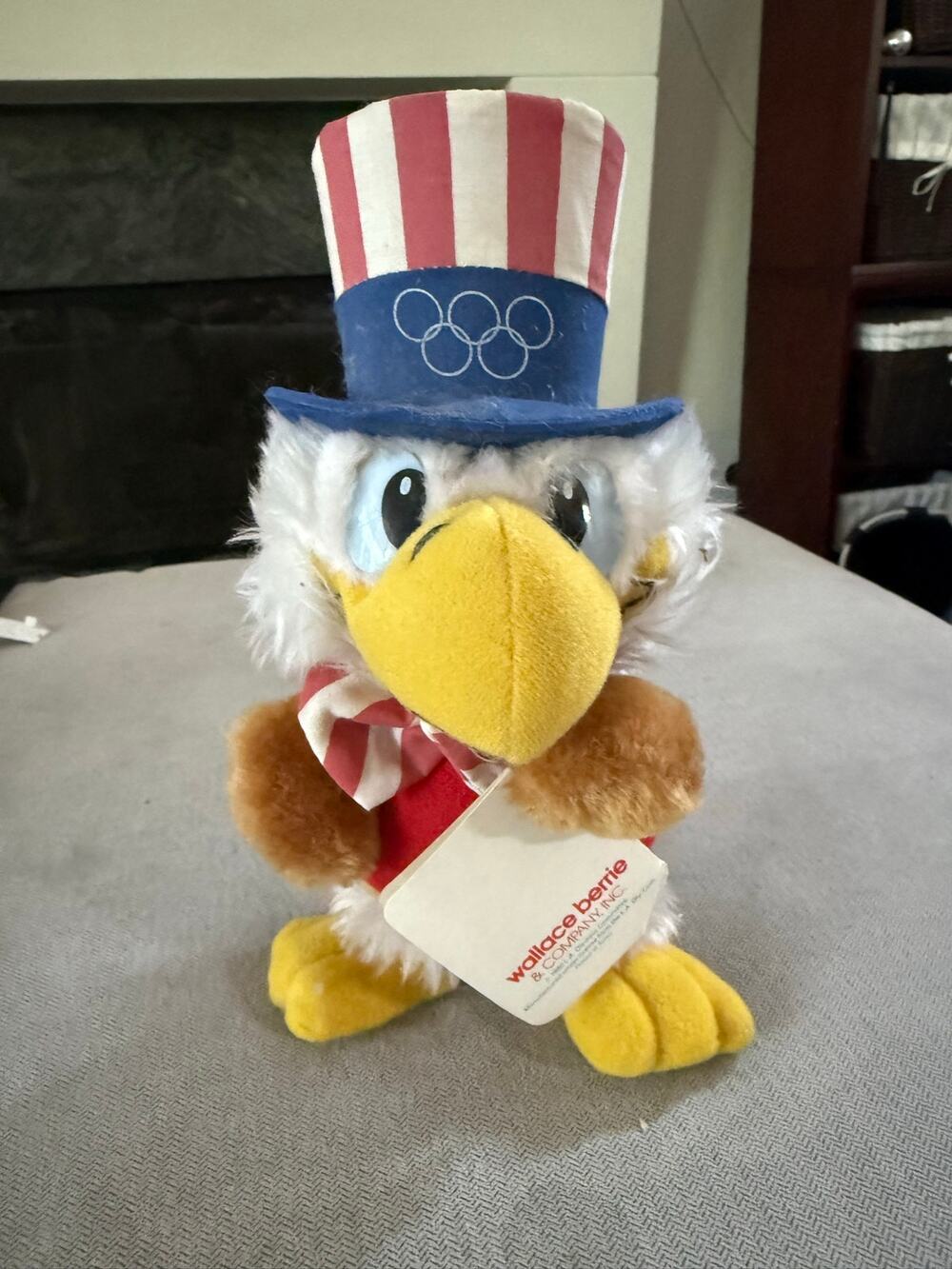 Vintage 1984 LA Olympics Sam the Olympic Eagle Plush Wallace Berrie w/ Tag